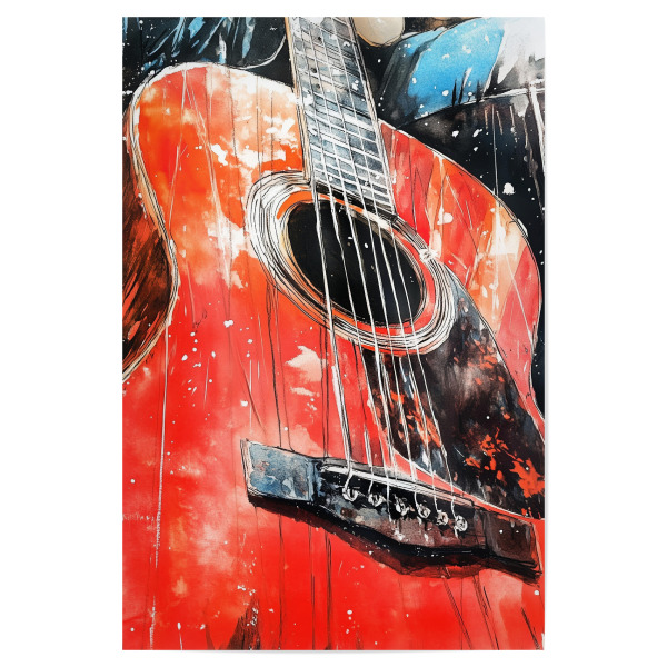 Poster "Guitar Music Instrument Art o" artboxONE - Musik - Gitarre,Gitarren,Musik,Sound,Instrument,Musikinstrument