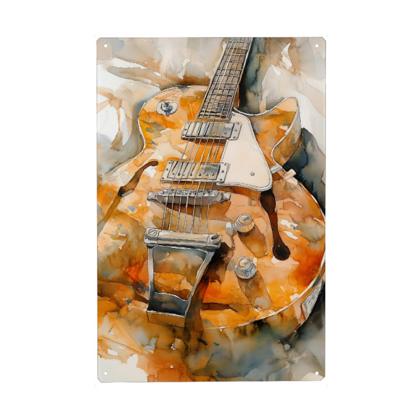 Holzbild "Gitarrenmusikinstrument Art aa" artboxONE - Musik - Gitarre,Gitarren,Musik,Sound,Instrument,Musikinstrument