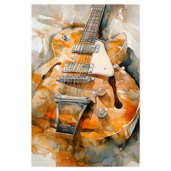 Poster 30x20 cm "Gitarrenmusikinstrument Art aa" artboxONE - Musik - Gitarre,Gitarren,Musik,Sound,Instrument,Musikinstrument
