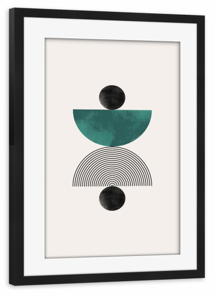 Poster mit Rahmen schwarz "Bauhaus - Reflexion" artboxONE - Abstrakt,Geometrie