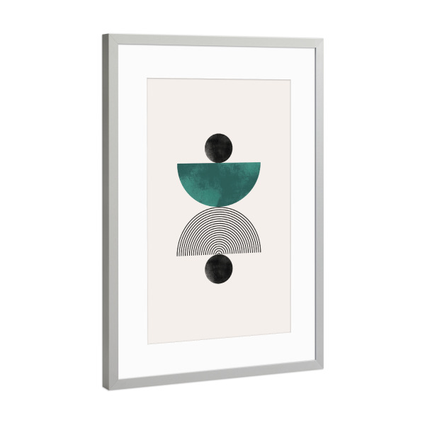 Poster mit Rahmen Silber "Bauhaus - Reflexion" artboxONE - Abstrakt,Geometrie