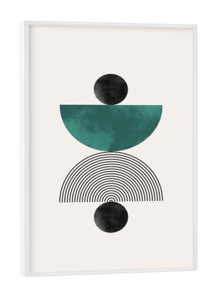 Poster mit weißem Rahmen "Bauhaus - Reflexion" artboxONE - Abstrakt,Geometrie