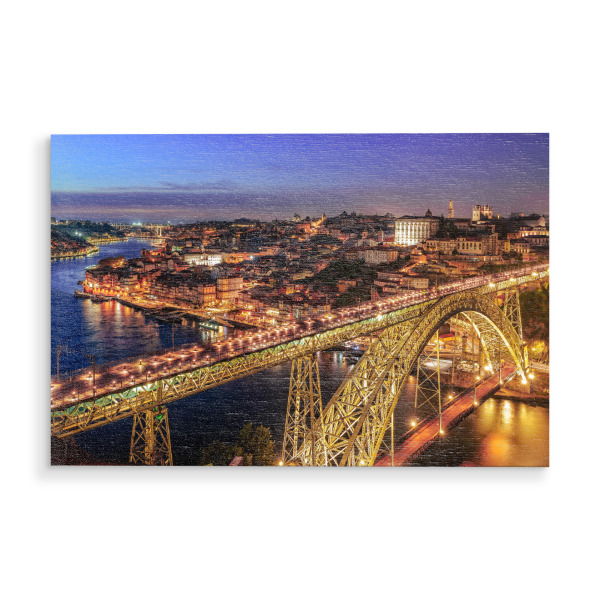 Holzbild "Porto Stadtpanorama" artboxONE - Städte,Architektur,Reise / Länder