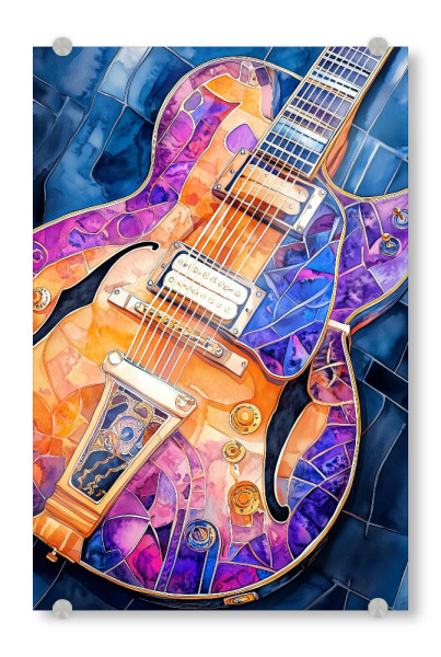Acrylglasbild "Guitar Music Instrument Art K" artboxONE - Musik - Gitarre,Gitarren,Musik,Sound,Instrument,Musikinstrument