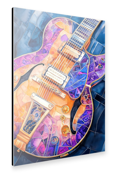 Alu-Dibond "Guitar Music Instrument Art K" 30x20 cm artboxONE