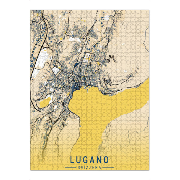 Puzzle Ravensburger "City von Lugano" artboxONE - Städte / Weitere,Kartografie