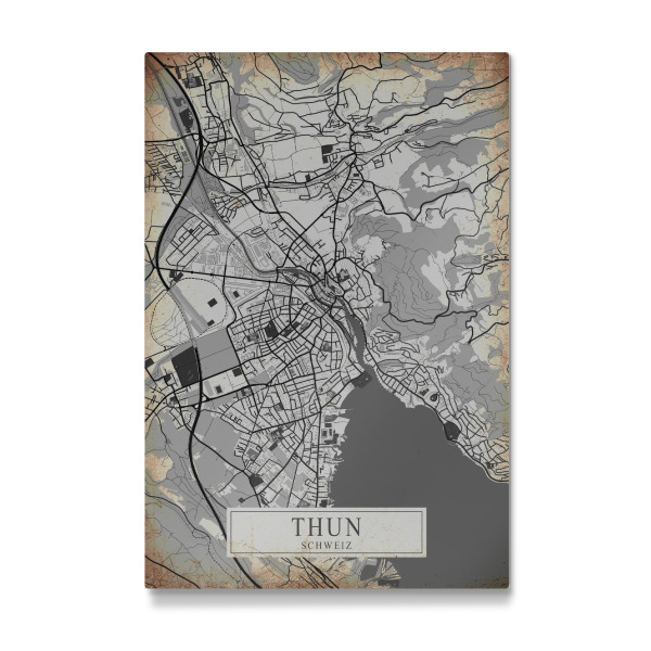 Galerie-Print "Retro City Thun" 75x50 cm artboxONE