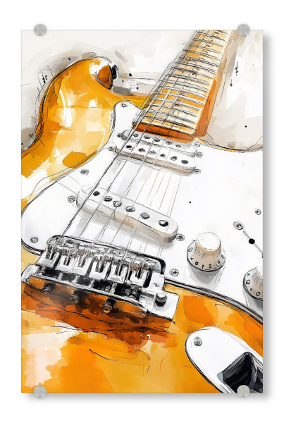 Acrylglasbild "Guitar Music Instrument Art P" artboxONE - Musik - Gitarre,Gitarren,Musik,Sound,Instrument,Musikinstrument
