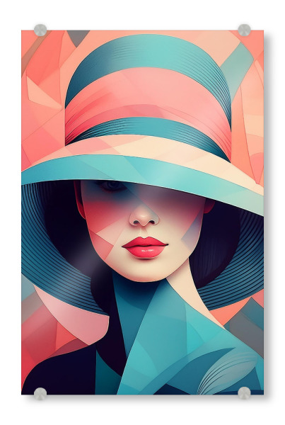 Acrylglasbild "Verborgener Blick" artboxONE - Menschen,Liebe,Fashion