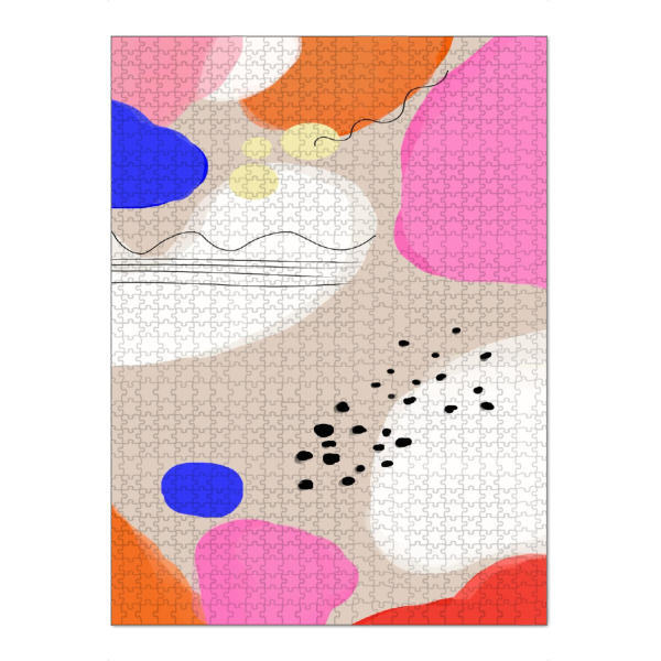 Puzzle Ravensburger "Colorful Desert" artboxONE - Abstrakt - Colorful,Farben,Bunt,Color,Desert,Pink,Blue,Orange - Bild colorful