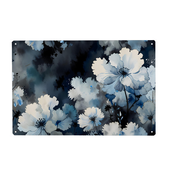 Holzbild "Indigo Blütenblätter" artboxONE - Natur,Floral
