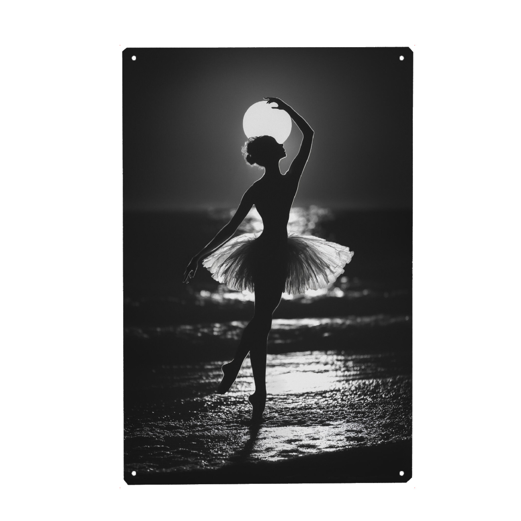 Metall Poster "Ballett im Mondlicht" artboxONE - Natur,Menschen,Sport