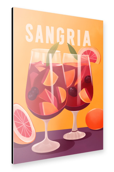 Alu-Dibond "Sangria Drink" 30x20 cm artboxONE
