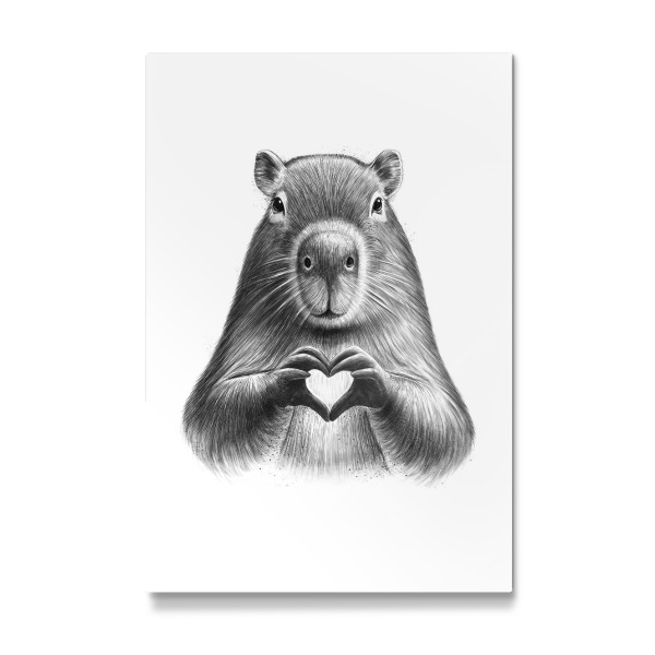 Galerie-Print "Capybara mit Herz" 75x50 cm artboxONE