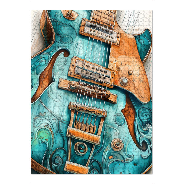 Puzzle Ravensburger "Guitar Music Instrument Art z" artboxONE - Musik - Gitarre,Gitarren,Musik,Sound,Instrument,Musikinstrument - Bild gitarre