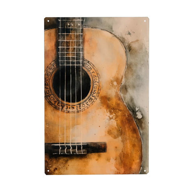 Holzbild "Gitarrenmusikinstrument Art m" artboxONE - Musik - Gitarre,Gitarren,Musik,Sound,Instrument,Musikinstrument