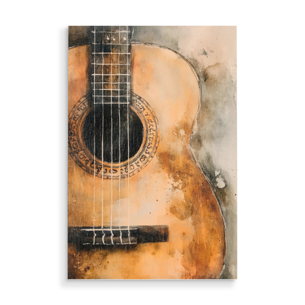 Holzbild "Gitarrenmusikinstrument Art m" artboxONE - Musik - Gitarre,Gitarren,Musik,Sound,Instrument,Musikinstrument