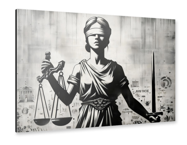 Alu-Dibond "Lady Gerechtigkeit" 30x20 cm artboxONE