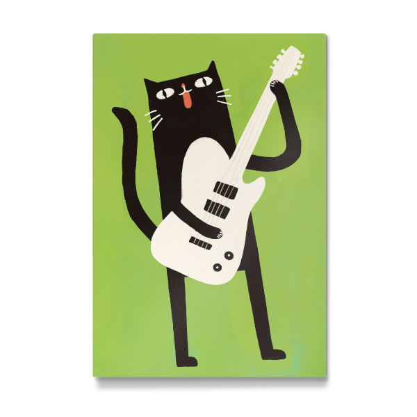Galerie-Print "Lustige Rockstar-Katze" 75x50 cm artboxONE