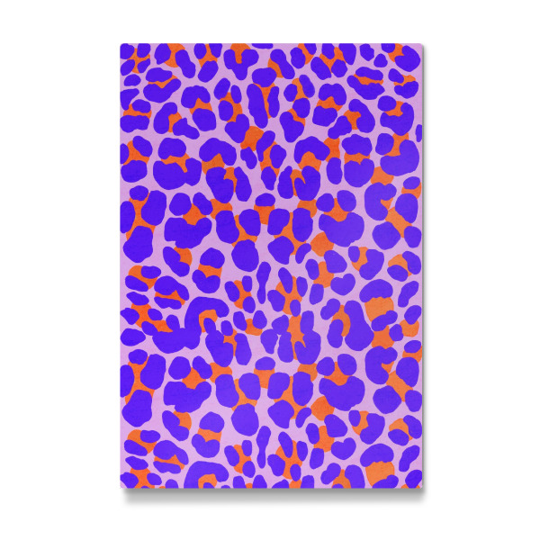 Galerie-Print "Leoparden-Muster. Lila, Orange" 30x20 cm artboxONE