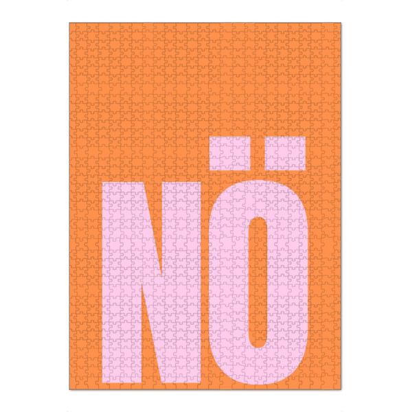 Puzzle Ravensburger "NÖ - orange/rosa" artboxONE - Typografie,Für Kinder,Lustig