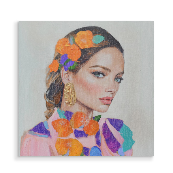 Holzbild "Goldene Weibliche Schönheit" artboxONE - Floral,Menschen,Fashion