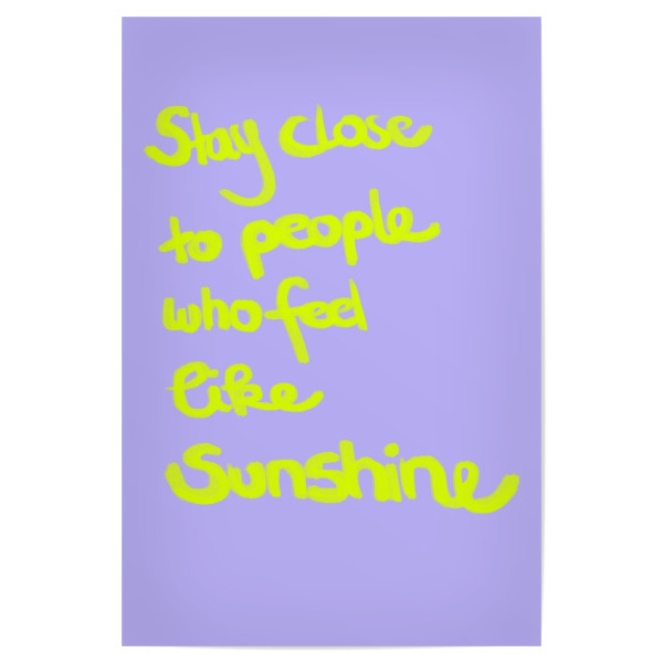 Poster 30x20 cm "Who Feel like sunshine" artboxONE - Typografie