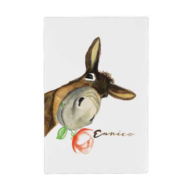 Holzbild "Der kleine Esel Enrico" artboxONE - Natur,Tiere - Donkey,Esel,Eselwanderung,Nature,Tiere