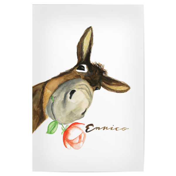 Poster 30x20 cm "Der kleine Esel Enrico" artboxONE - Natur,Tiere - Donkey,Esel,Eselwanderung,Nature,Tiere