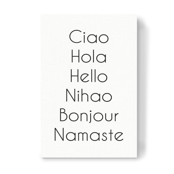 Leinwandbild "Hello Different Languages" artboxONE - Typografie,Reise