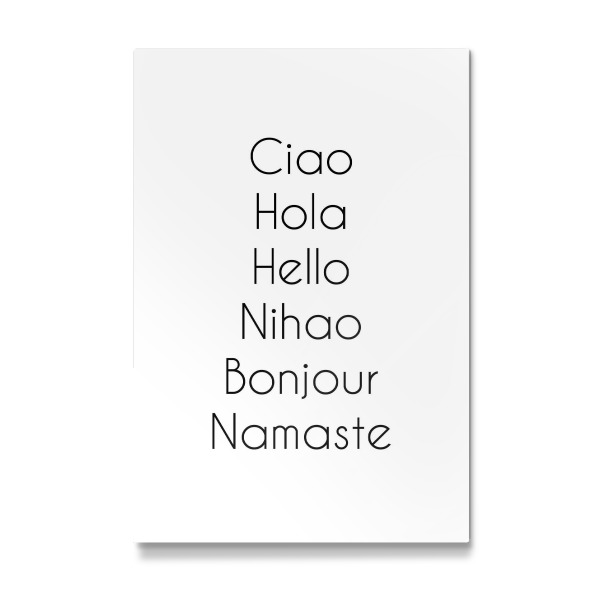 Galerie-Print "Hello Different Languages" 75x50 cm artboxONE