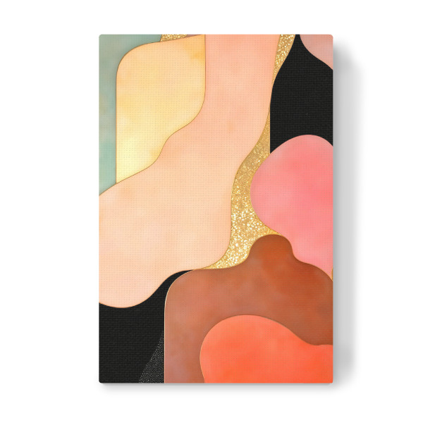 Leinwandbild "Opulenzkunst" artboxONE - Abstrakt - Luxus,Zusammenfassung,Bio,Gold,Schimmer,Glanz,Farbenfrohe,Luxus,Erröten