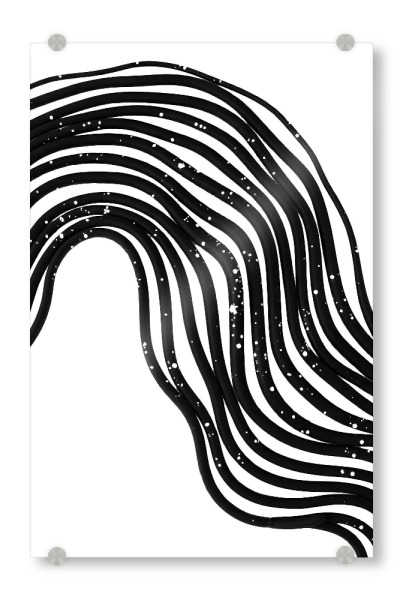 Acrylglasbild "Sei wellig, niemals gerade" artboxONE - Abstrakt