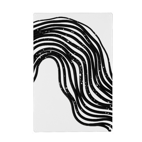 Metall Poster "Sei wellig, niemals gerade" artboxONE - Abstrakt