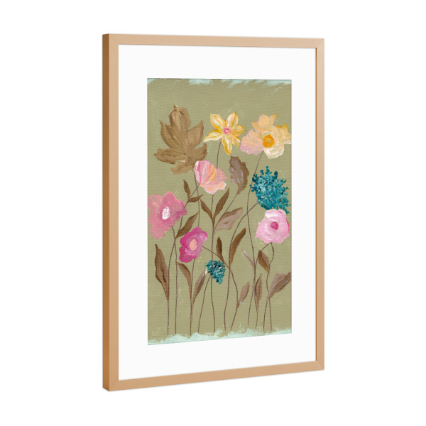 Poster mit Rahmen Kupfer "Blush in Bloom" artboxONE - Natur,Floral,Abstrakt