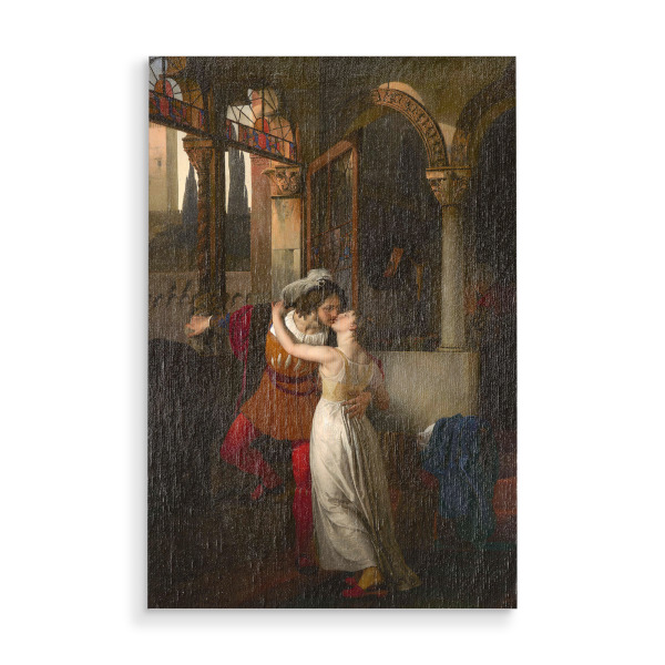 Holzbild "Romeo und Julia - Hayez" artboxONE - Menschen,Architektur,Männer - Julia,Romeo,Malerei,Gemälde,Kunst,Kuss,Liebe,Hayez,Francesco,Italien