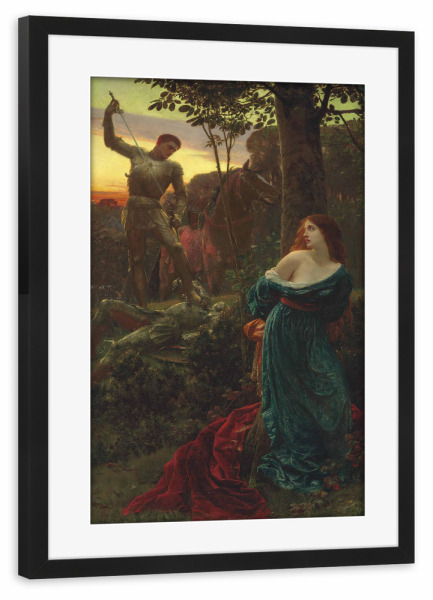 Poster mit Rahmen schwarz "Chivalry" artboxONE - Natur,Floral,Menschen