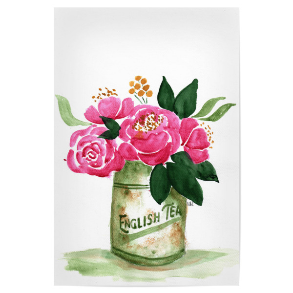 Poster "English tea flower" artboxONE - Natur,Floral - Pflanze,Botanic,Nature,Tee,Rose,Tearose,Flowers,Flora,Floral