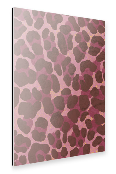 Alu-Dibond "Leo-Muster. Espresso-Rosé Gold" 75x50 cm artboxONE