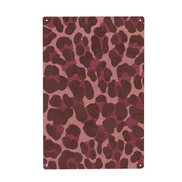 Metall Poster "Leo-Muster. Espresso-Rosé Gold" artboxONE - Tiere,Abstrakt