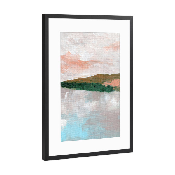 Poster mit Rahmen Schwarz (Metallic) "Abstract seaside" artboxONE - Natur,Abstrakt