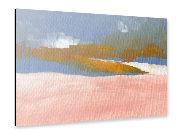 Alu-Dibond "Blush pink, blue and brown" 30x20 cm artboxONE
