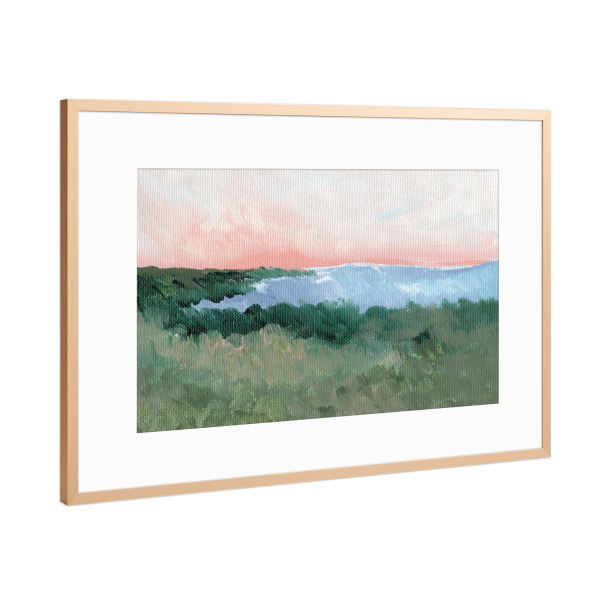 Poster mit Rahmen Kupfer "Blushing Sky" artboxONE - Natur,Abstrakt