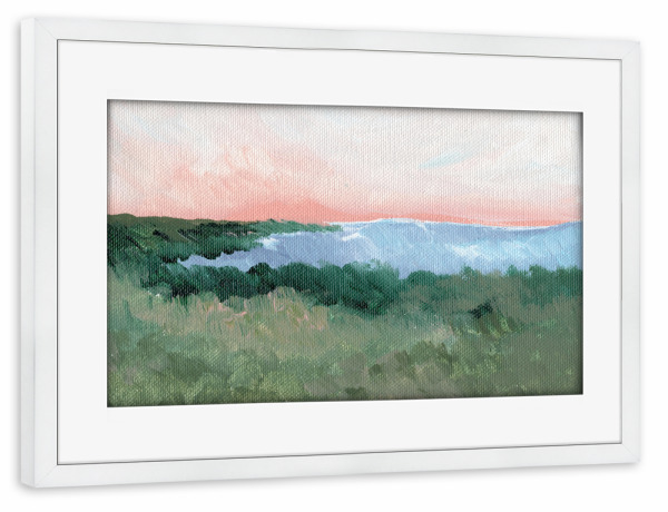 Poster mit Rahmen weiß "Blushing Sky" artboxONE - Natur,Abstrakt