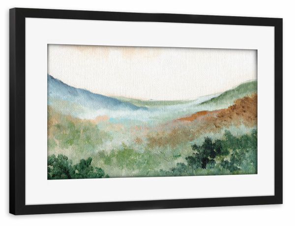 Poster mit Rahmen schwarz "Dreamy Green Scape" artboxONE - Natur,Reise,Abstrakt