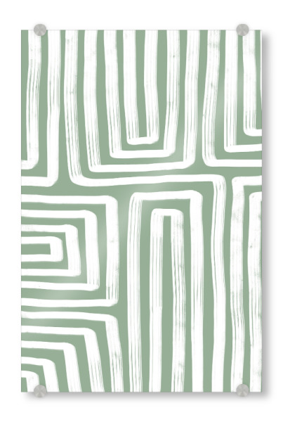 Acrylglasbild "Line study green" artboxONE - Abstrakt,Geometrie