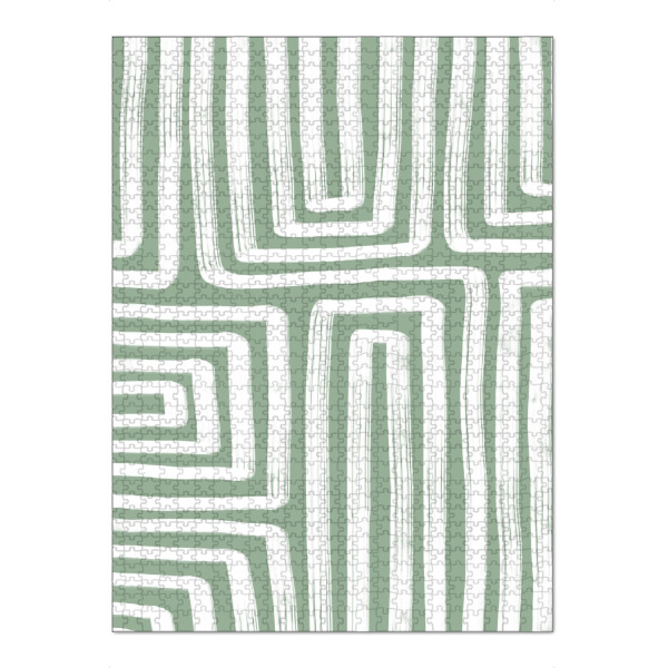 Puzzle Ravensburger "Line study green" artboxONE - Abstrakt,Geometrie