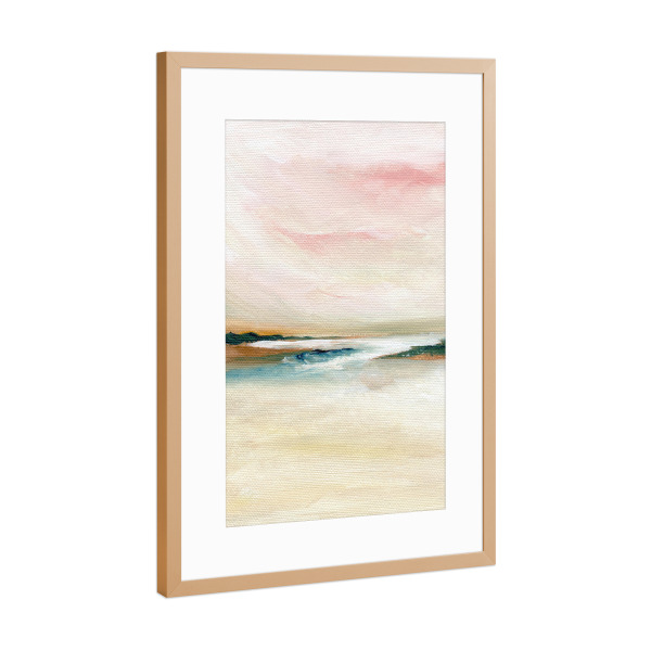 Poster mit Rahmen Kupfer "Pink Sky Seascape" artboxONE - Natur,Reise,Abstrakt