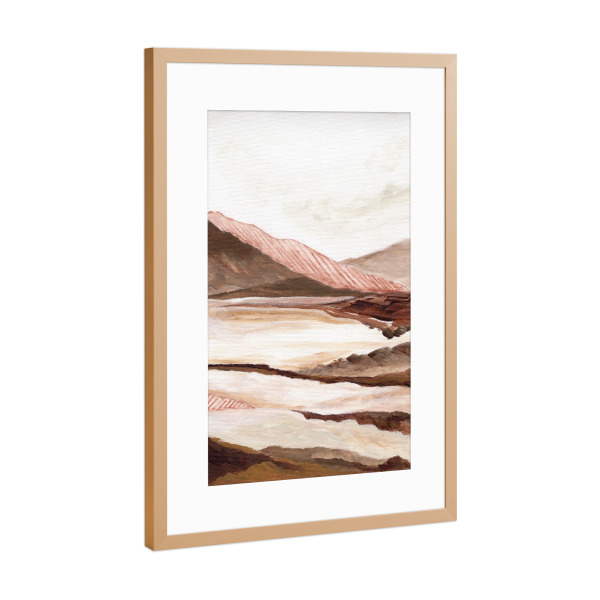 Poster mit Rahmen Kupfer "Whispers of the Hills Art" artboxONE - Natur,Abstrakt,Reise / Afrika