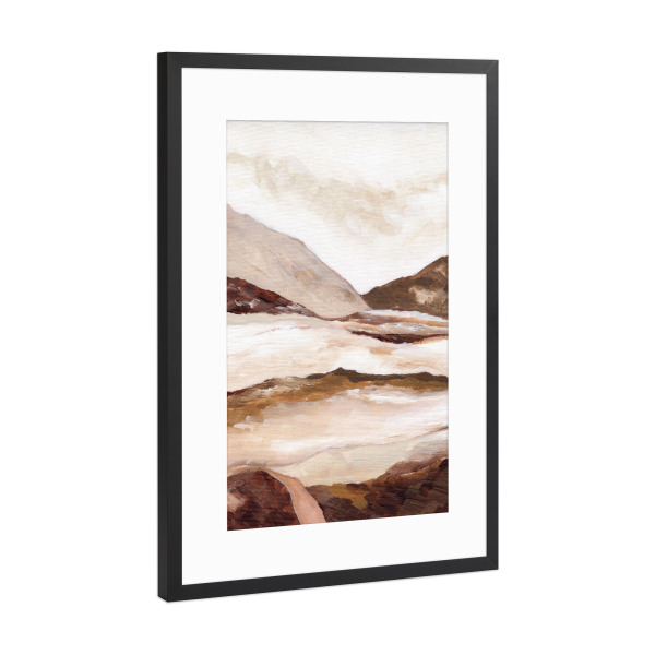 Poster mit Rahmen Schwarz (Metallic) "Whispers of the Hills" artboxONE - Natur,Abstrakt,Reise / Afrika